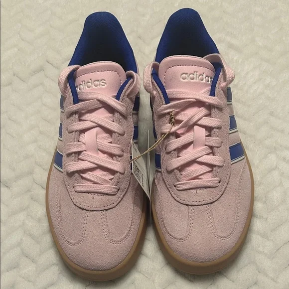 Adidas Women Barreda Shoes Lucid Blue and Gum Pink - Picture 2 of 6